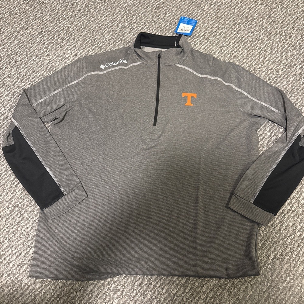 NEW Tennessee Volunteers UT Columbia Omni-Wick Gray 1/4 Zip‎ Golf Shirt Men's L